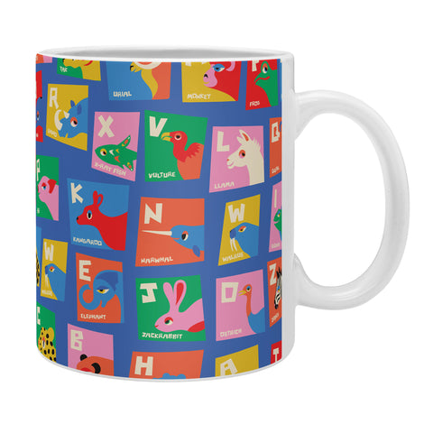 carriecantwell Animal Alphabet Blue Coffee Mug