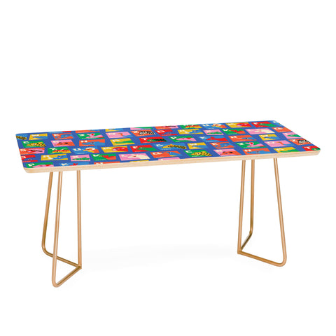 carriecantwell Animal Alphabet Blue Coffee Table