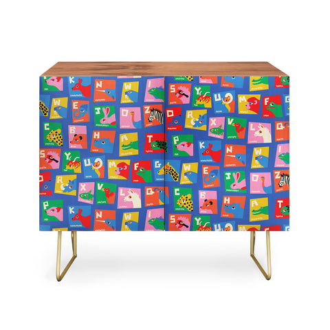 carriecantwell Animal Alphabet Blue Credenza