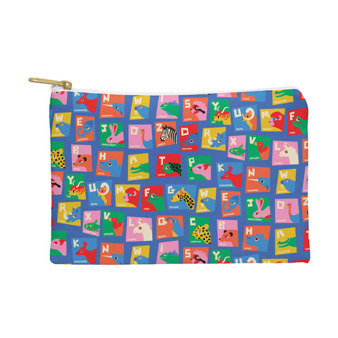 carriecantwell Animal Alphabet Blue Pouch