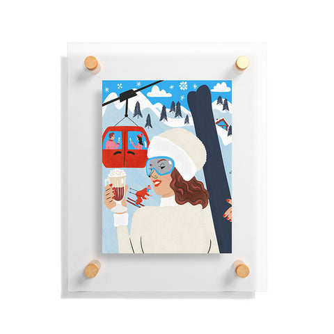 carriecantwell Apres Ski Floating Acrylic Print