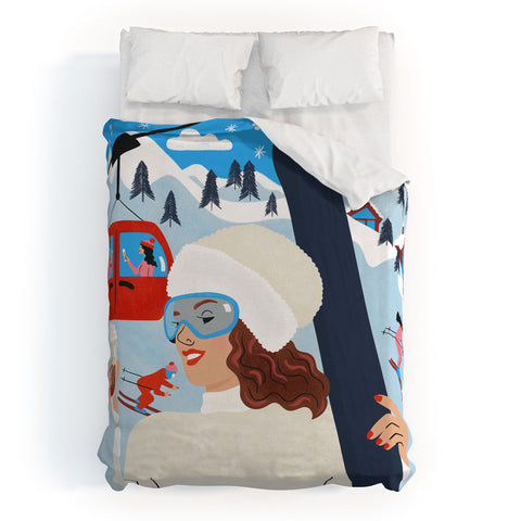 carriecantwell Apres Ski Duvet Cover