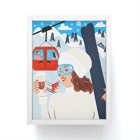 carriecantwell Apres Ski Framed Mini Art Print