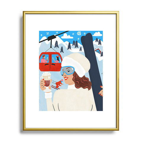 carriecantwell Apres Ski Metal Framed Art Print