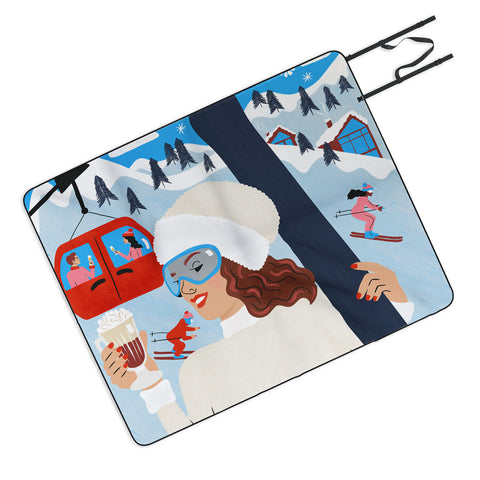 carriecantwell Apres Ski Picnic Blanket
