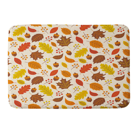 carriecantwell Autumn Leaves I Memory Foam Bath Mat
