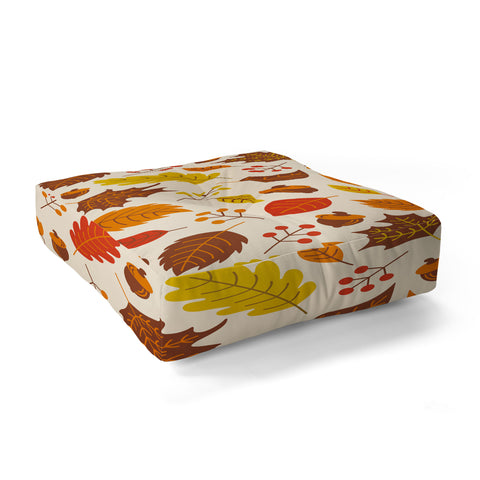 carriecantwell Autumn Leaves I Floor Pillow Square