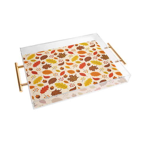 carriecantwell Autumn Leaves I Acrylic Tray
