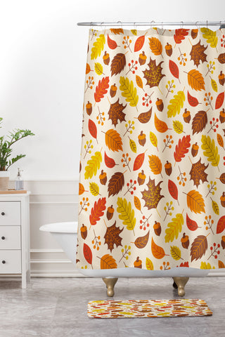 carriecantwell Autumn Leaves I Shower Curtain And Mat