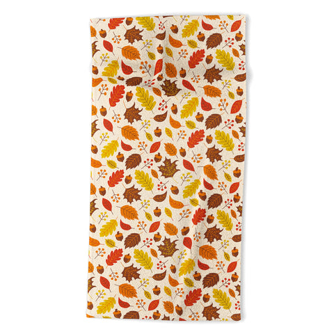 carriecantwell Autumn Leaves I Beach Towel