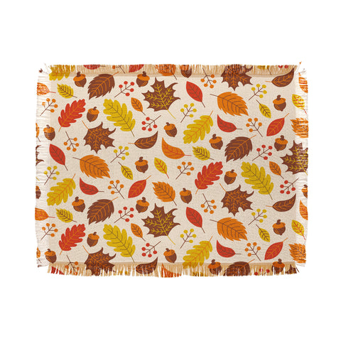carriecantwell Autumn Leaves I Throw Blanket