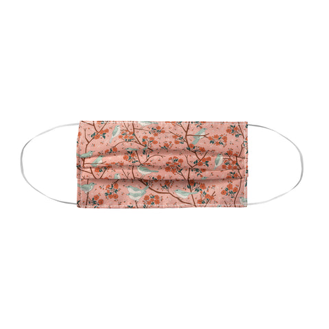 carriecantwell Birds Cherry Blossom Trees Face Mask