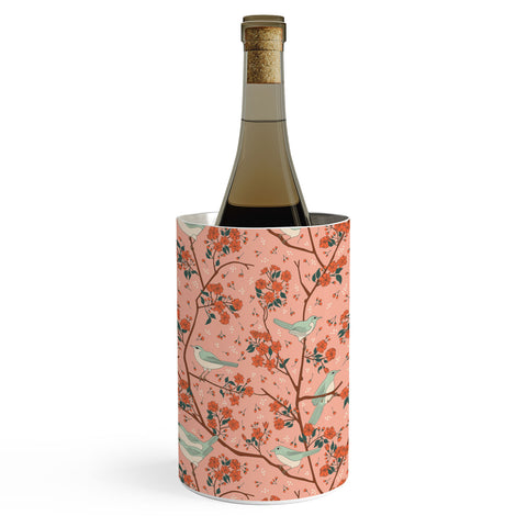 carriecantwell Birds Cherry Blossom Trees Wine Chiller