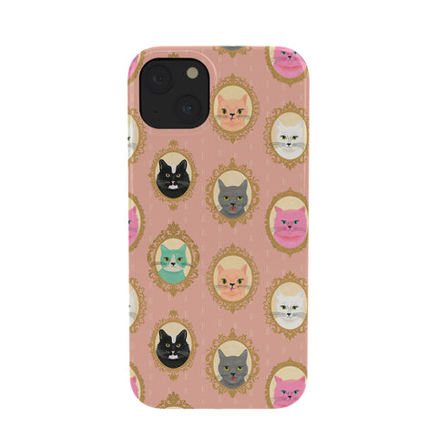 carriecantwell Cat Cameos Cute Kitty Portraits Phone Case