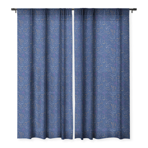 carriecantwell Constellations I Sheer Window Curtain