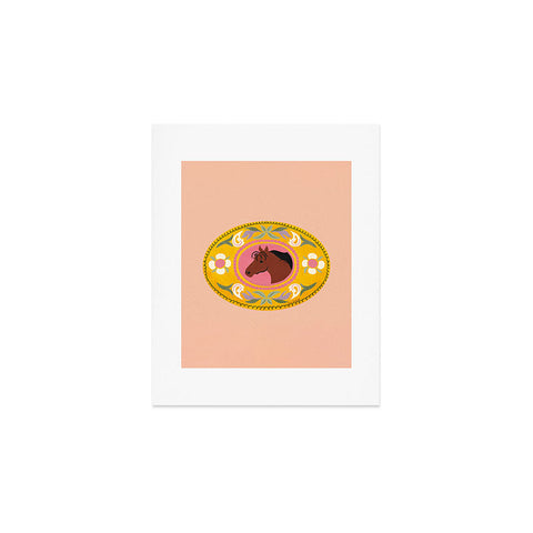 carriecantwell Cowgirl Belt Buckle Art Print