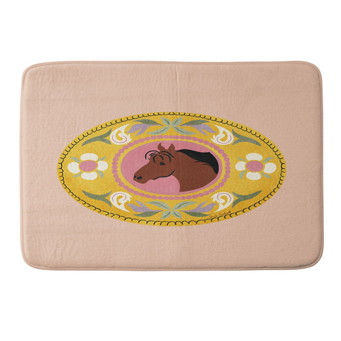 carriecantwell Cowgirl Belt Buckle Memory Foam Bath Mat