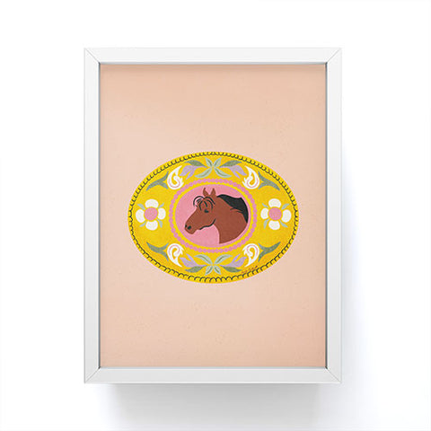 carriecantwell Cowgirl Belt Buckle Framed Mini Art Print