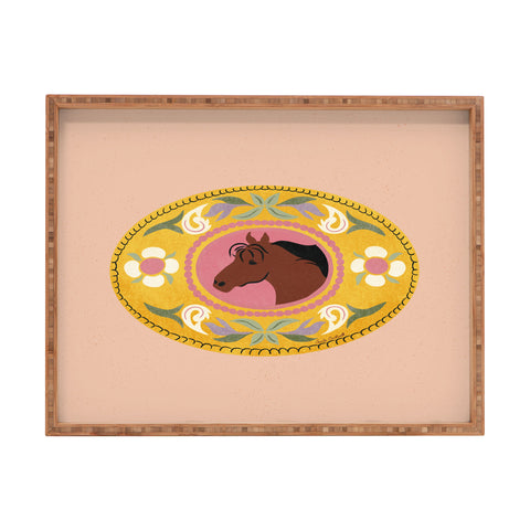 carriecantwell Cowgirl Belt Buckle Rectangular Tray