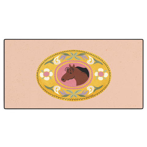 carriecantwell Cowgirl Belt Buckle Desk Mat