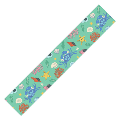 carriecantwell Crustaceans Seashells Table Runner