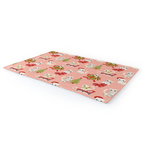 carriecantwell Cute Christmas Cats Area Rug