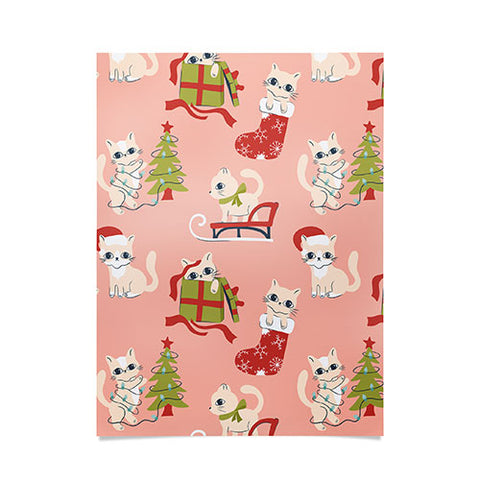 carriecantwell Cute Christmas Cats Poster