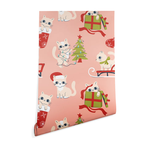 carriecantwell Cute Christmas Cats Wallpaper