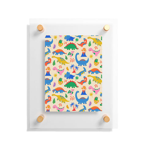 carriecantwell Dinomite Dinosaurs Floating Acrylic Print