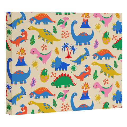 carriecantwell Dinomite Dinosaurs Art Canvas