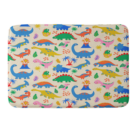 carriecantwell Dinomite Dinosaurs Memory Foam Bath Mat