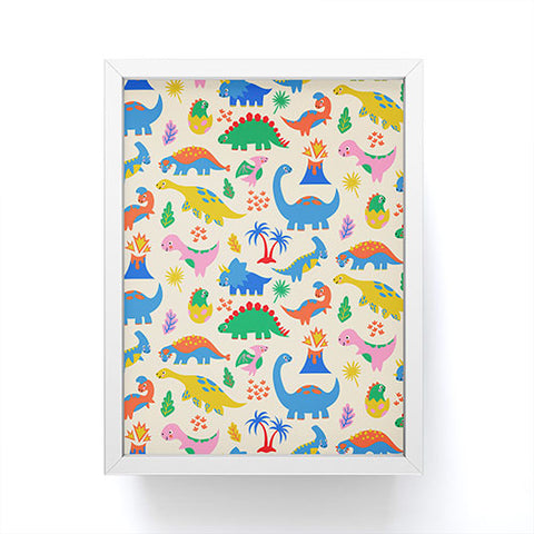 carriecantwell Dinomite Dinosaurs Framed Mini Art Print