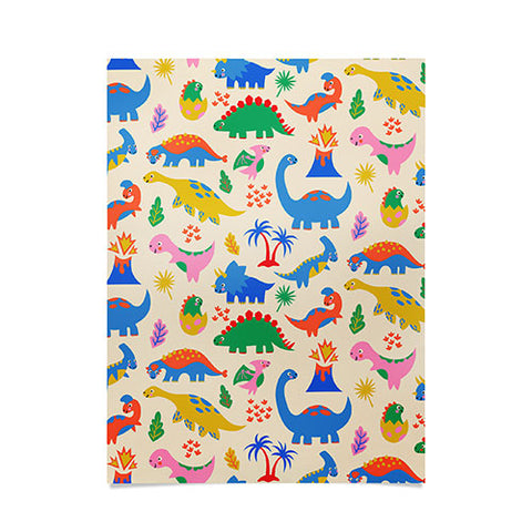 carriecantwell Dinomite Dinosaurs Poster