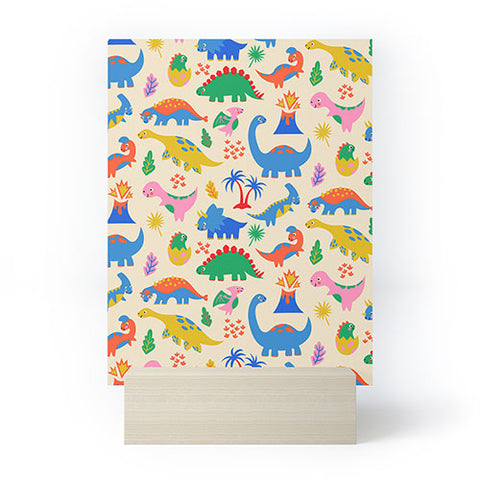 carriecantwell Dinomite Dinosaurs Mini Art Print