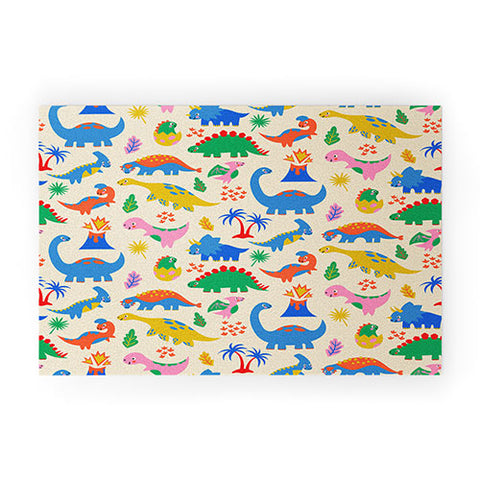 carriecantwell Dinomite Dinosaurs Welcome Mat