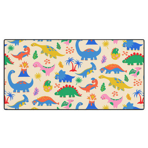 carriecantwell Dinomite Dinosaurs Desk Mat