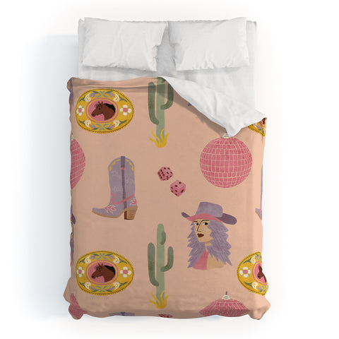 carriecantwell Disco Cowgirl Duvet Cover