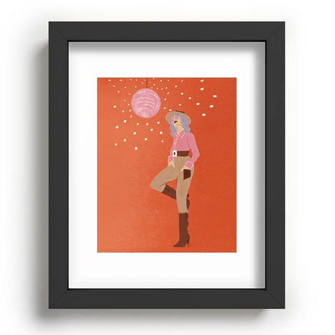 carriecantwell Disco Cowgirl Orange Recessed Framing Rectangle