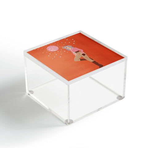 carriecantwell Disco Cowgirl Orange Acrylic Box