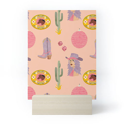 carriecantwell Disco Cowgirl Mini Art Print