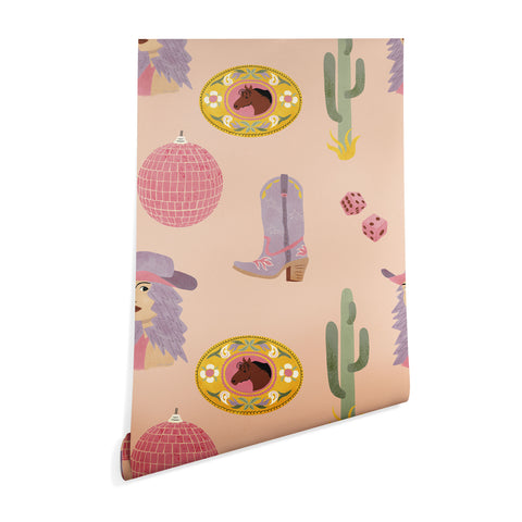 carriecantwell Disco Cowgirl Wallpaper