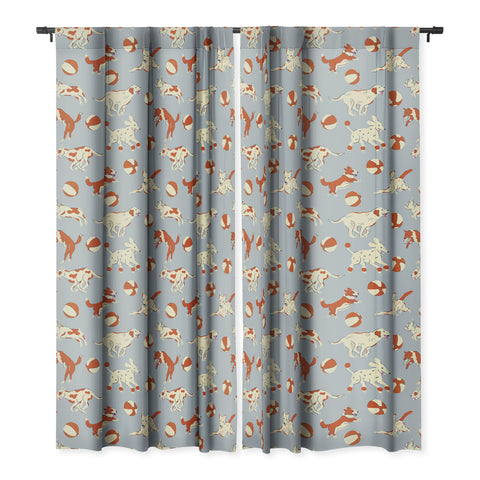 carriecantwell Dog Days Blackout Window Curtain