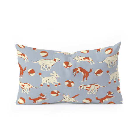 carriecantwell Dog Days Oblong Throw Pillow