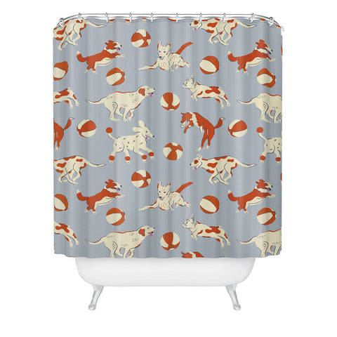 carriecantwell Dog Days Shower Curtain