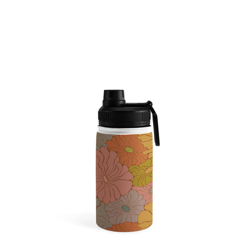 carriecantwell Exotic Groovy Flowers Earthy Water Bottle