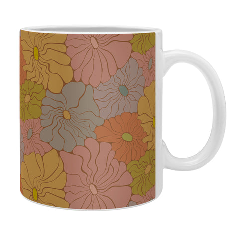 carriecantwell Exotic Groovy Flowers Earthy Coffee Mug