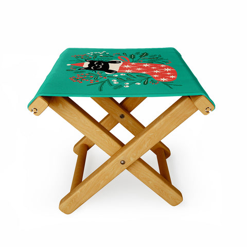 carriecantwell Festive Feline Folding Stool