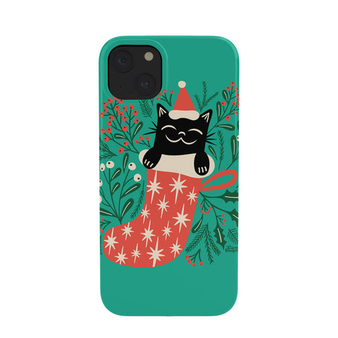 carriecantwell Festive Feline Phone Case