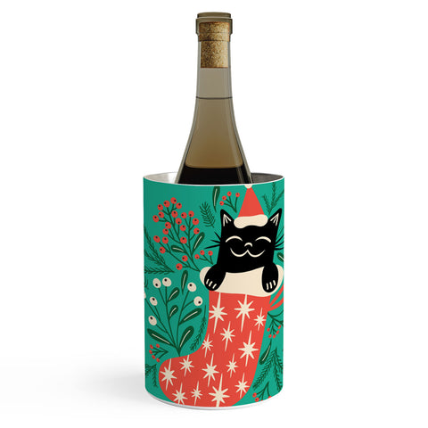 carriecantwell Festive Feline Wine Chiller