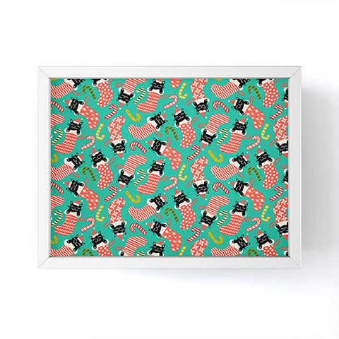 carriecantwell Festive Felines Framed Mini Art Print